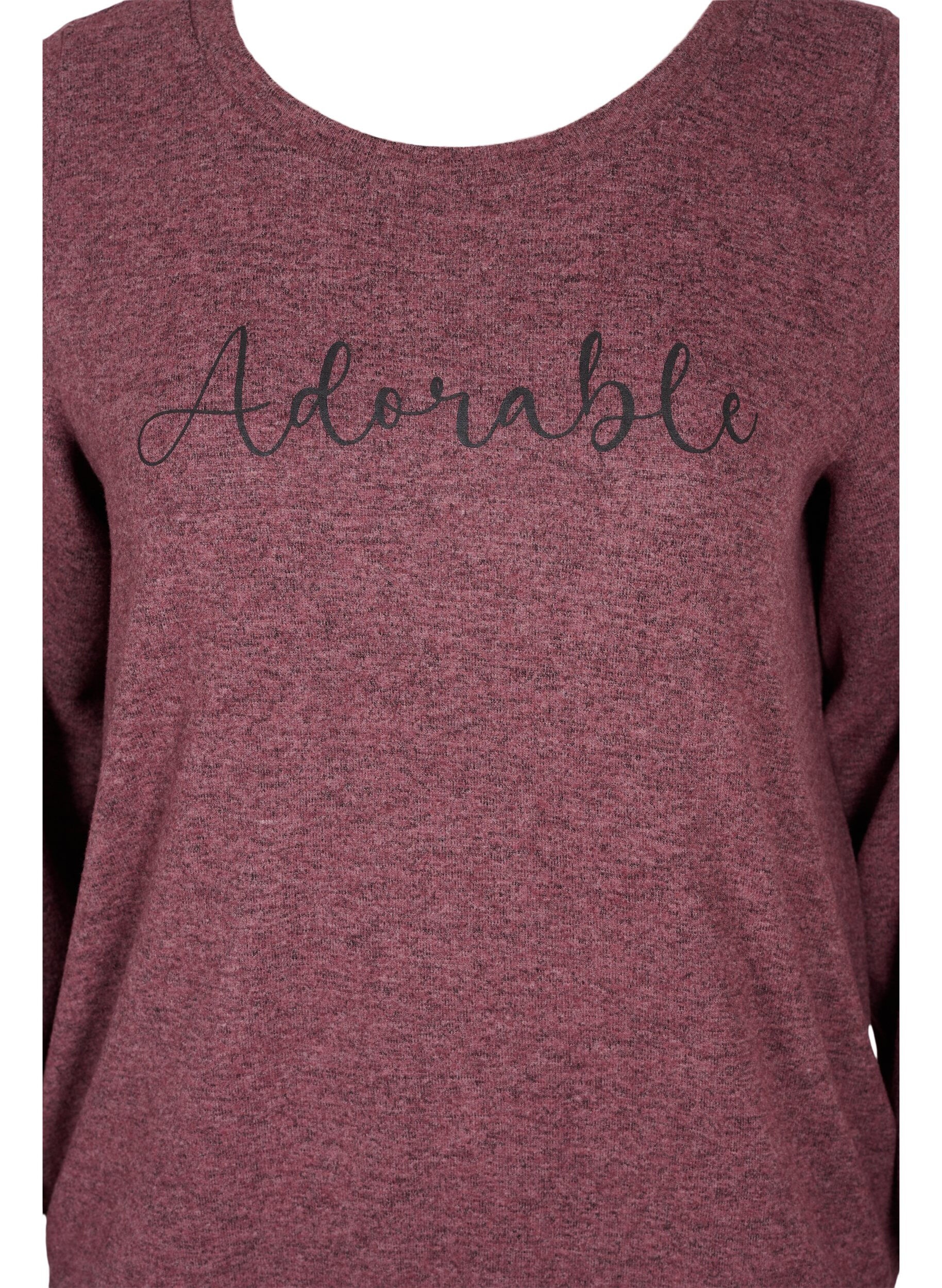 Zizzi Melange-Bluse aus Viskosemischung, Port Royal Mel, Packshot image number 2