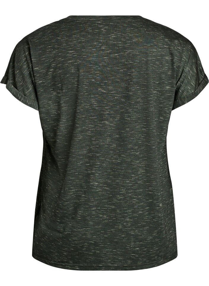 Lockeres Trainingstop mit kurzen &Auml;rmeln, Gr&uuml;n, Packshot image number 1