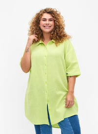 Hemd aus Baumwolle mit halblangen Ärmeln, Wild Lime, Model