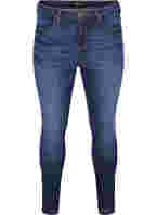 Super Slim Amy Jeans mit hoher Taille, Dark blue, Packshot