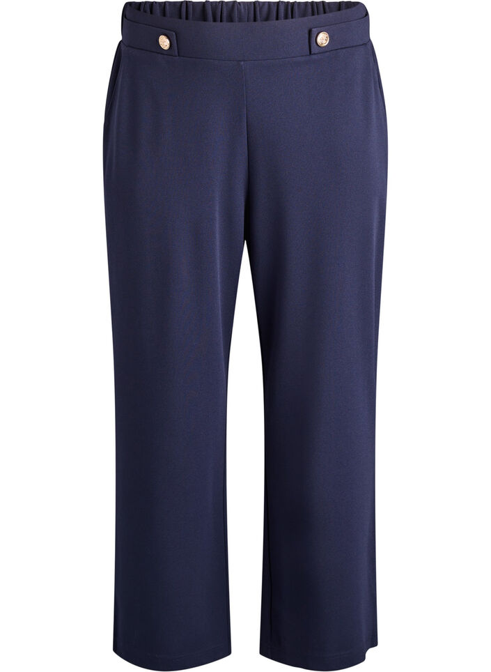 Lockere Hose mit Taschen, Blau, Packshot image number 0