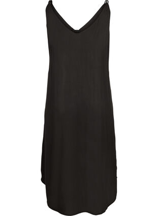 Strandkleid aus Viskose mit durchgehender Knopfleiste, Black, Packshot image number 1