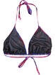 Triangel-Bikini-BH mit Muster, Pink, Packshot image number 1