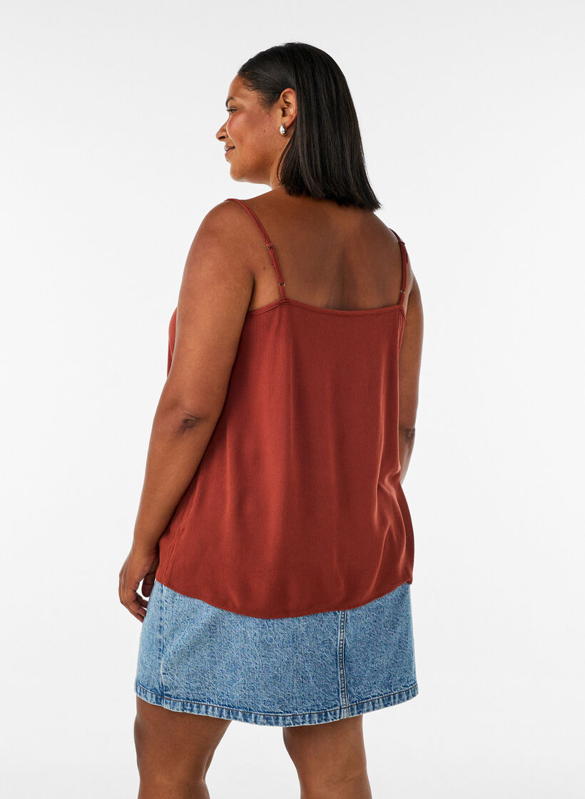 Tr&auml;gertop aus Viskose, Rot, Model image number 2