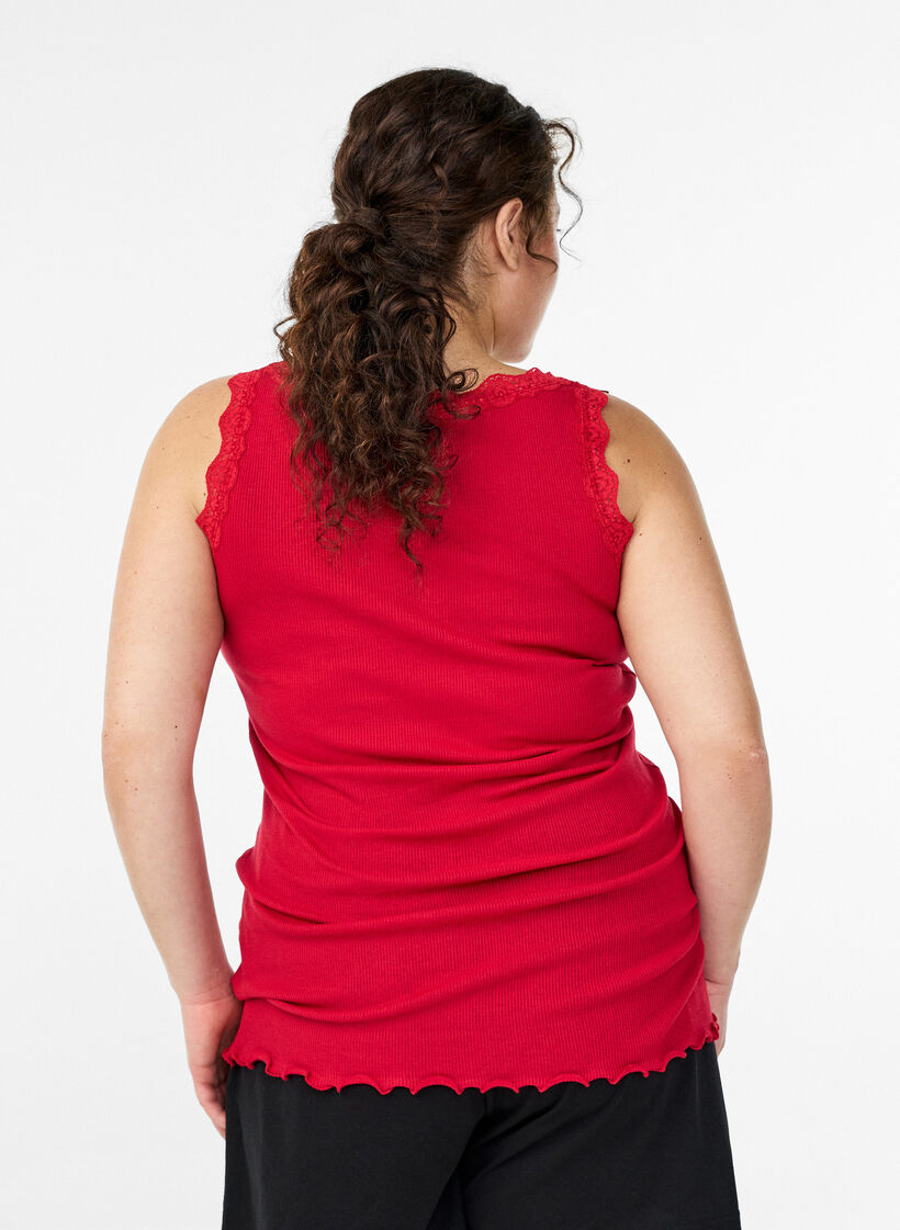 Spitzentop, Rot, Model image number 2