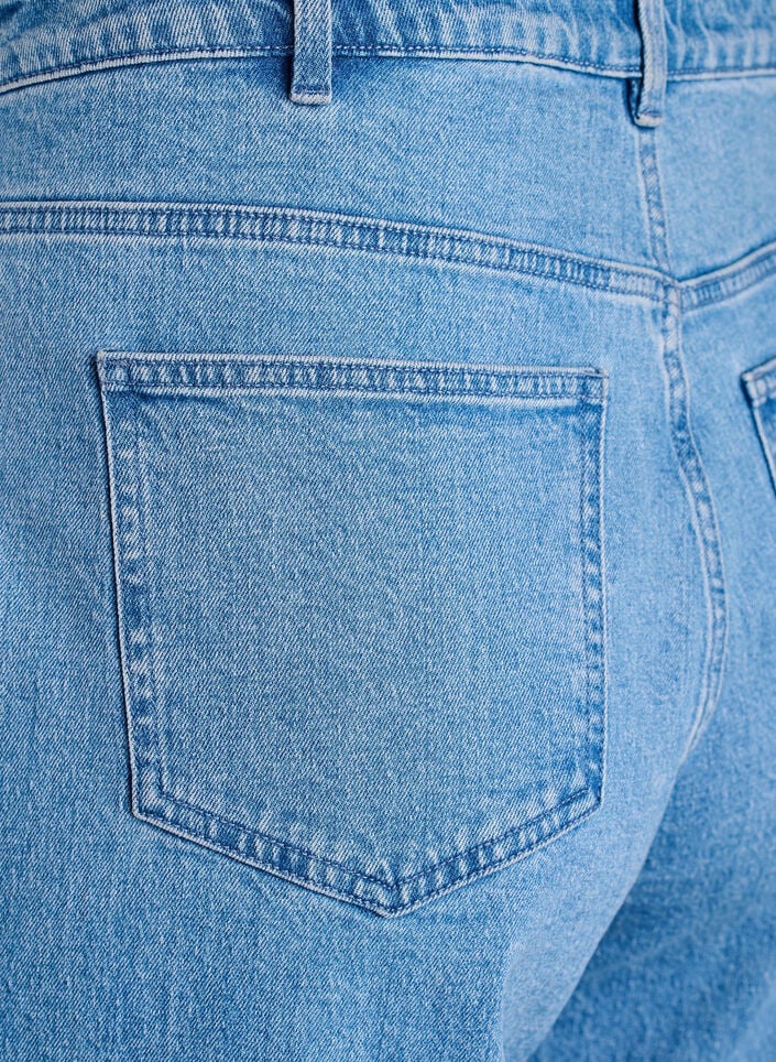 Wide-Leg-Jeans mit hoher Taille, Blau, Packshot image number 3