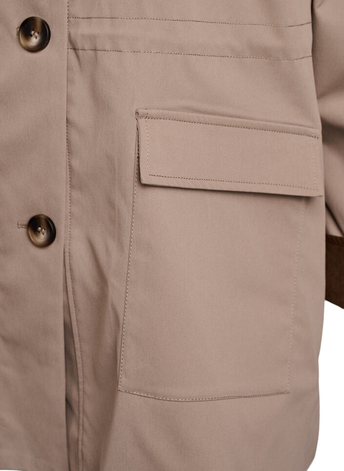 Frühlingsjacke mit kontrastierenden Corddetails, Desert Taupe, Packshot image number 3