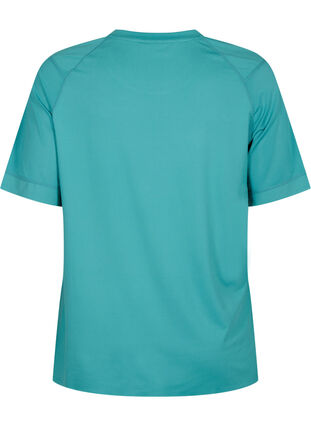 Kurzärmeliges Trainings-T-Shirt mit Rundhalsausschnitt, Green-Blue Slate, Packshot image number 1