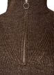 Strickpullover mit hohem Kragen und Rei&szlig;verschluss, Braun, Packshot image number 2