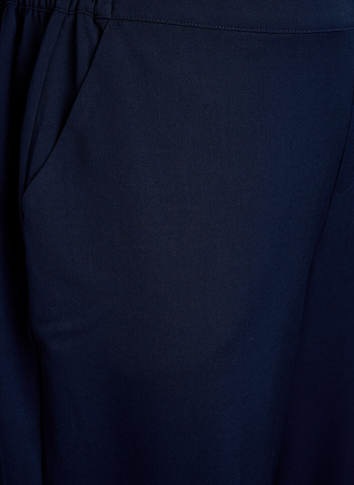 Hose mit weiter Passform und hoher Taille, Blau, Packshot image number 2