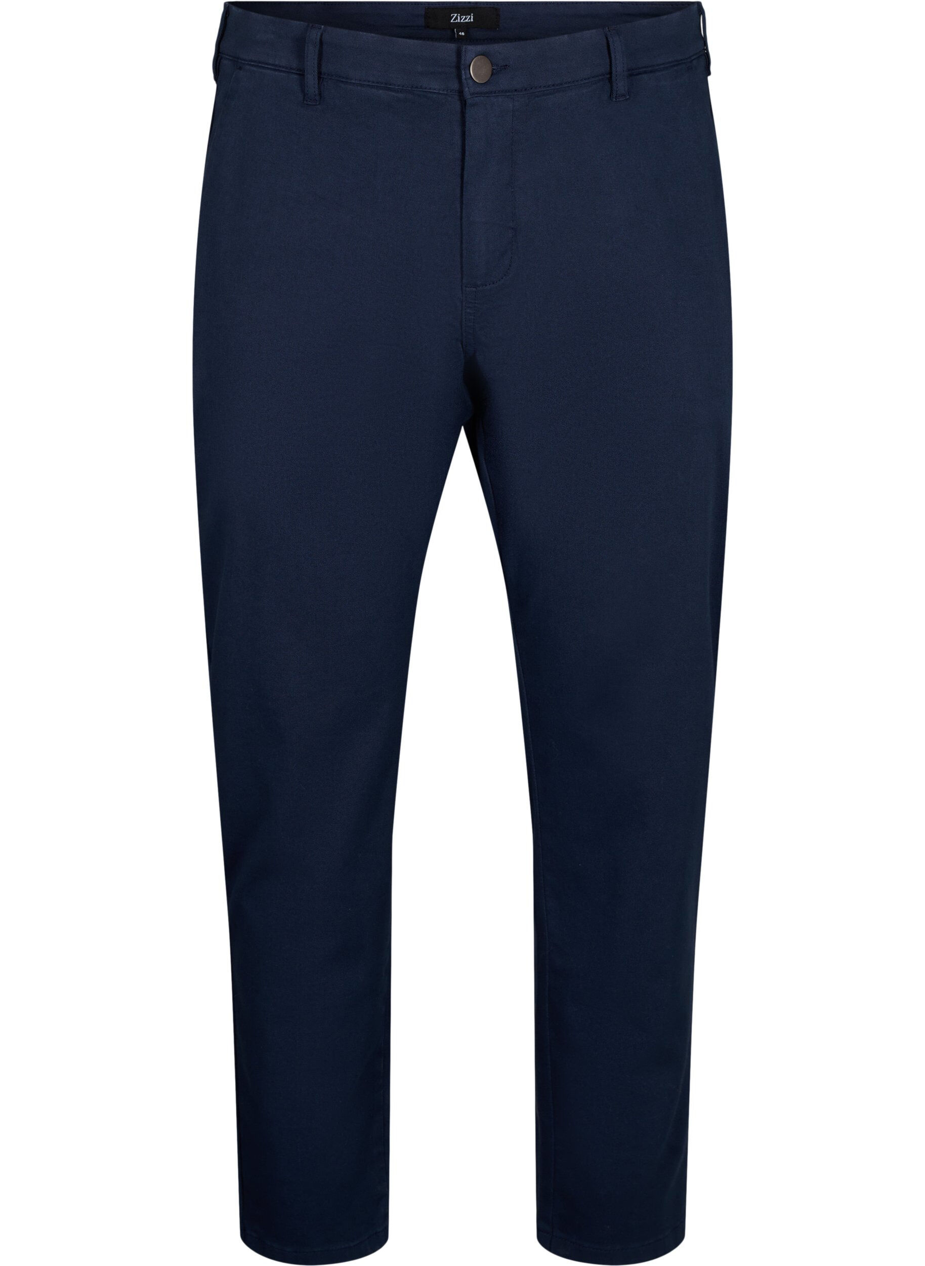 Zizzi Chinos aus Baumwolle, Navy Blazer, Packshot image number 0