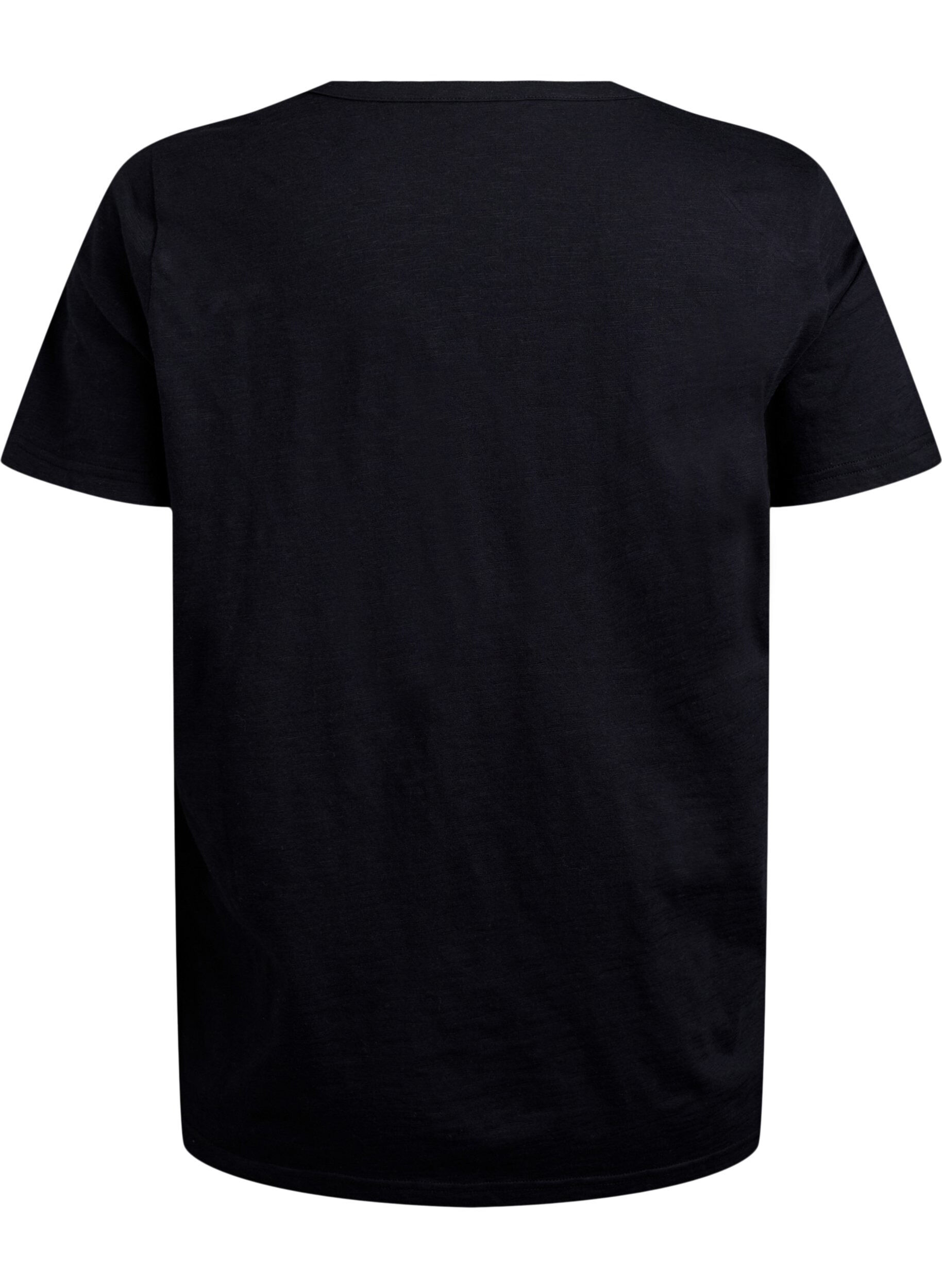 ZizziT-Shirt mit Knopfleiste, Schwarz, Packshot image number 1