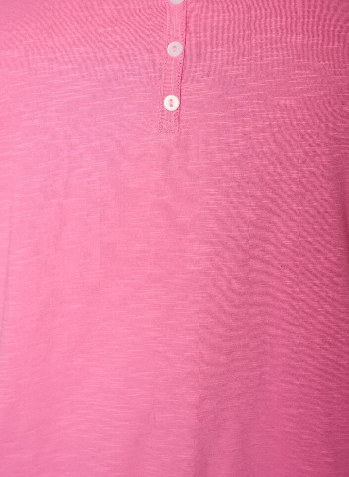 Tanktop aus Bio-Baumwolle mit V-Ausschnitt und Kn&ouml;pfen, Pink, Packshot image number 2