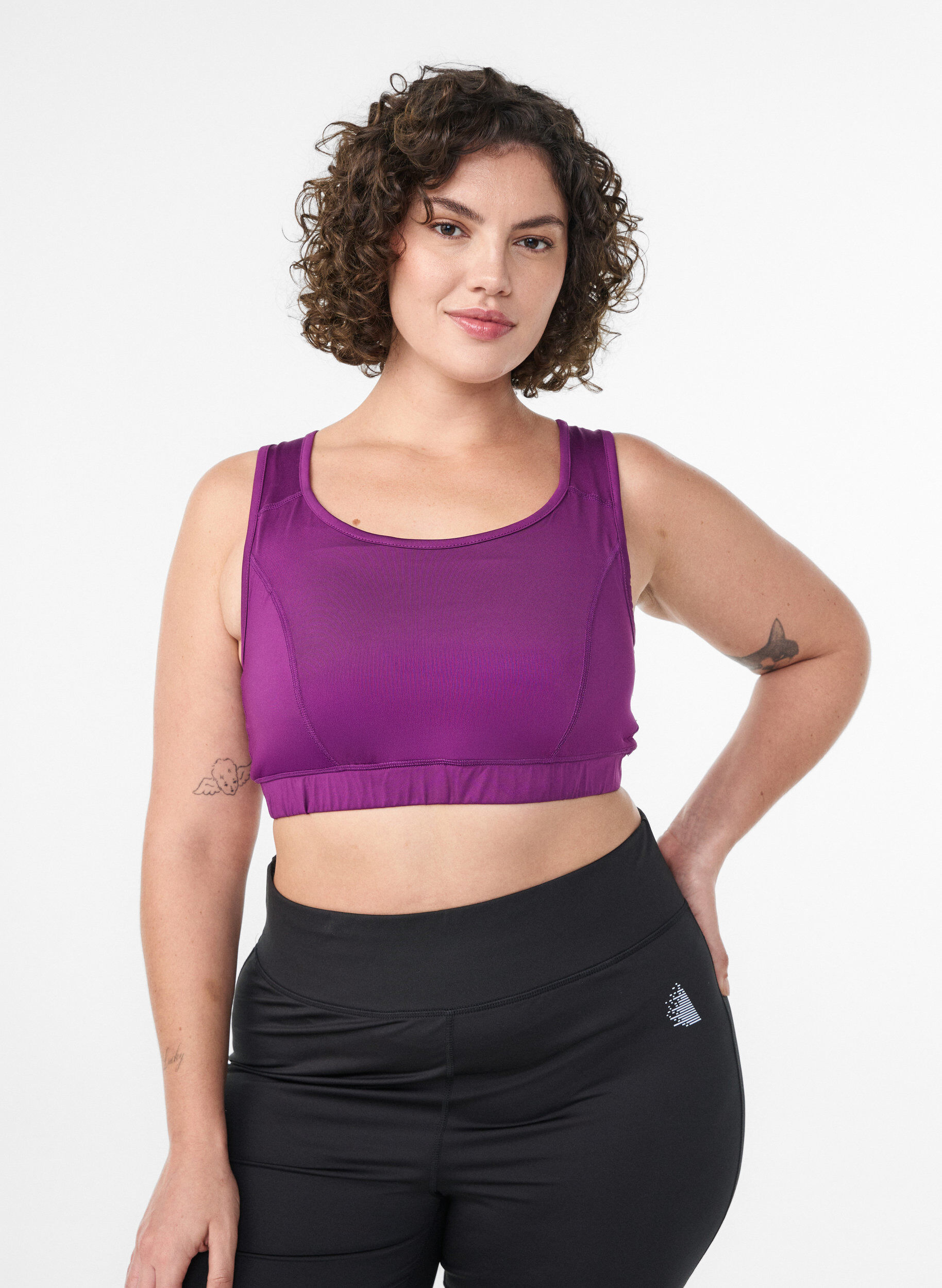Sport-BH mit Racerback, Lila, Model