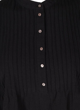 Langarm Bluse aus Baumwolle, Black, Packshot image number 2