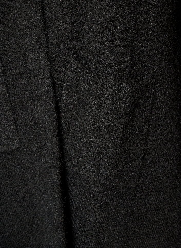 Lange Strickjacke mit Taschen, Schwarz, Packshot image number 3