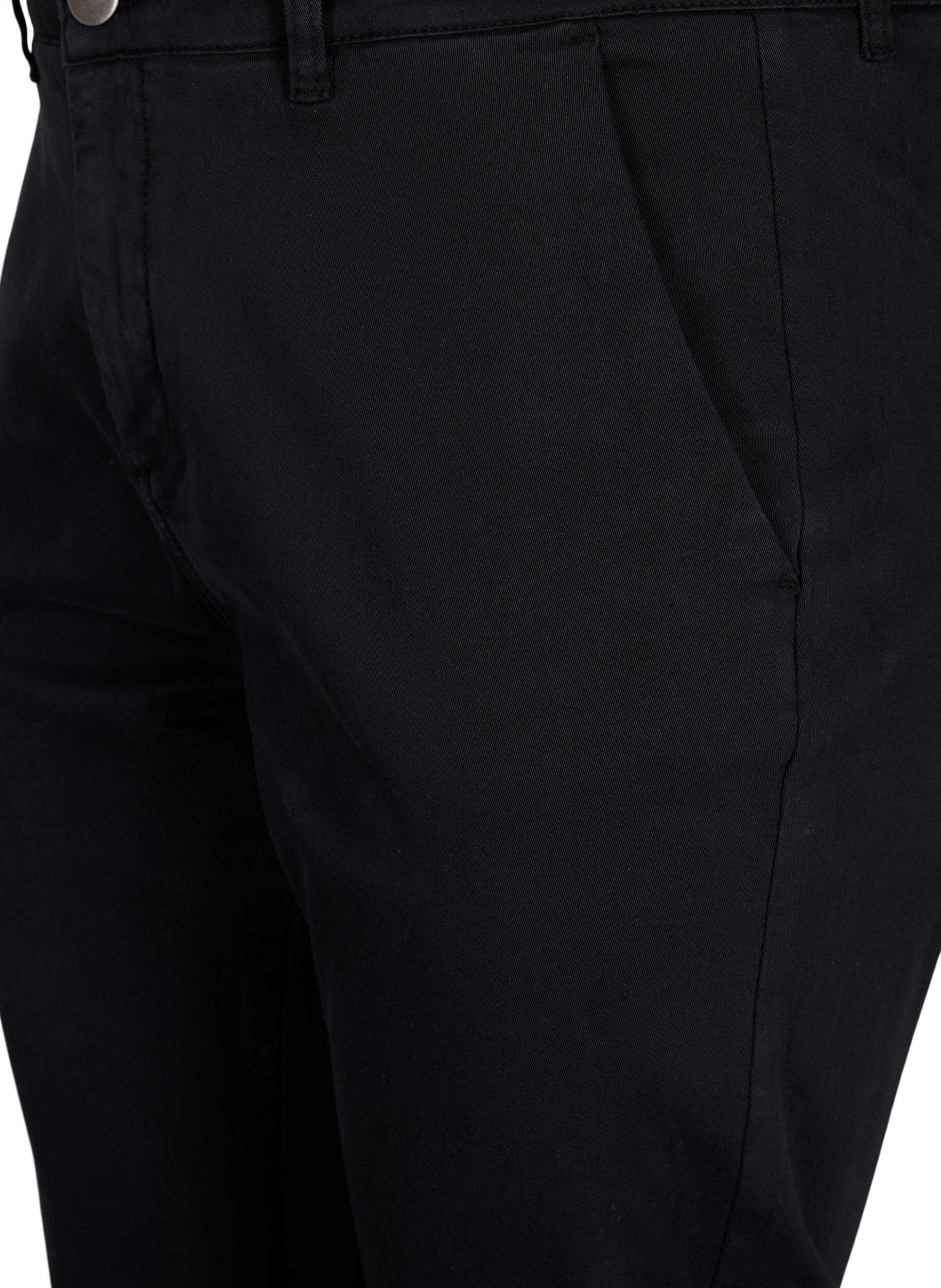 Zizzi Chinos aus Baumwolle, Black, Packshot image number 2