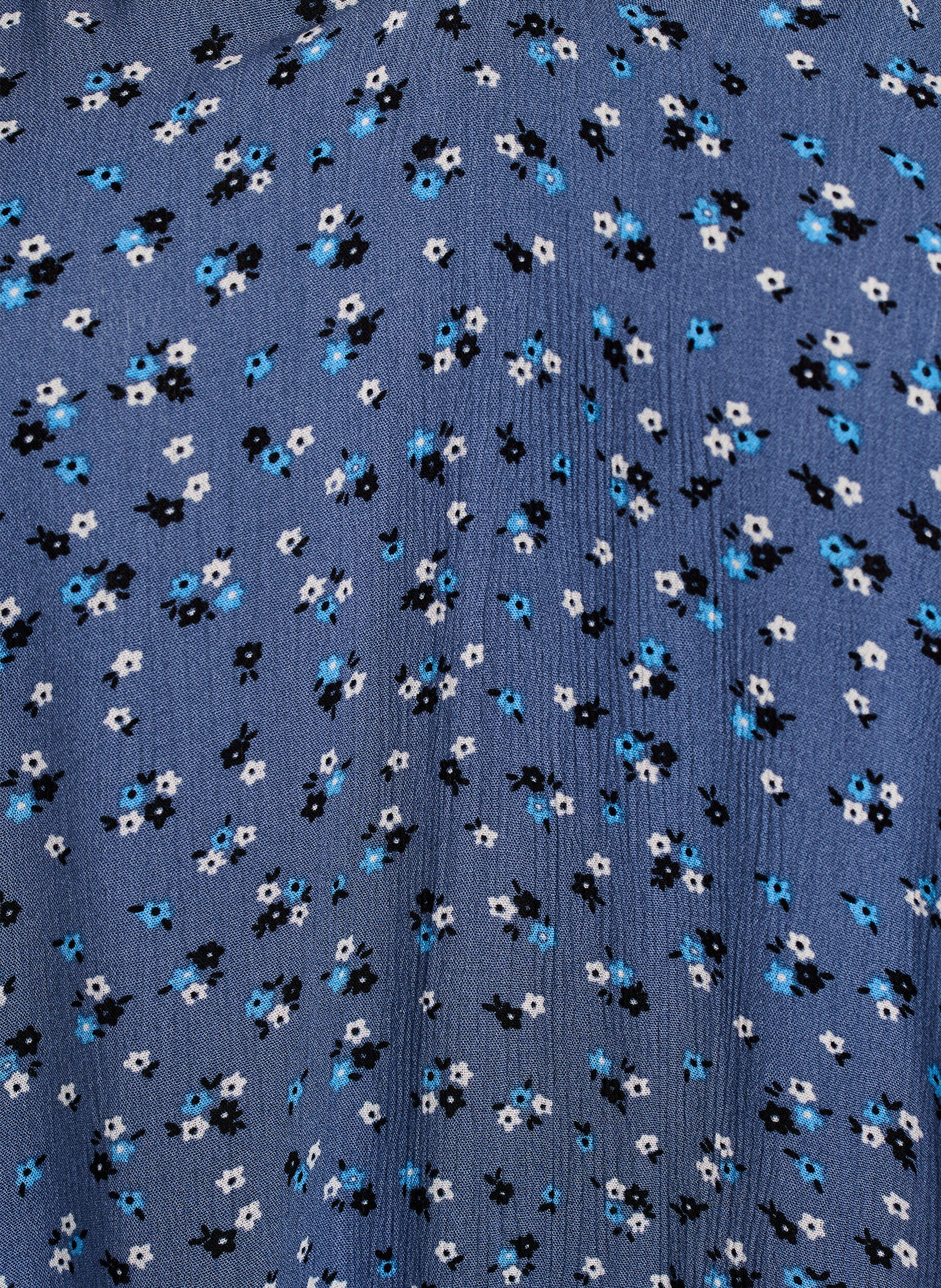 Zizzi Tunika mit gebl&uuml;mtem Print und 3/4-&Auml;rmeln, Blau, Packshot image number 2