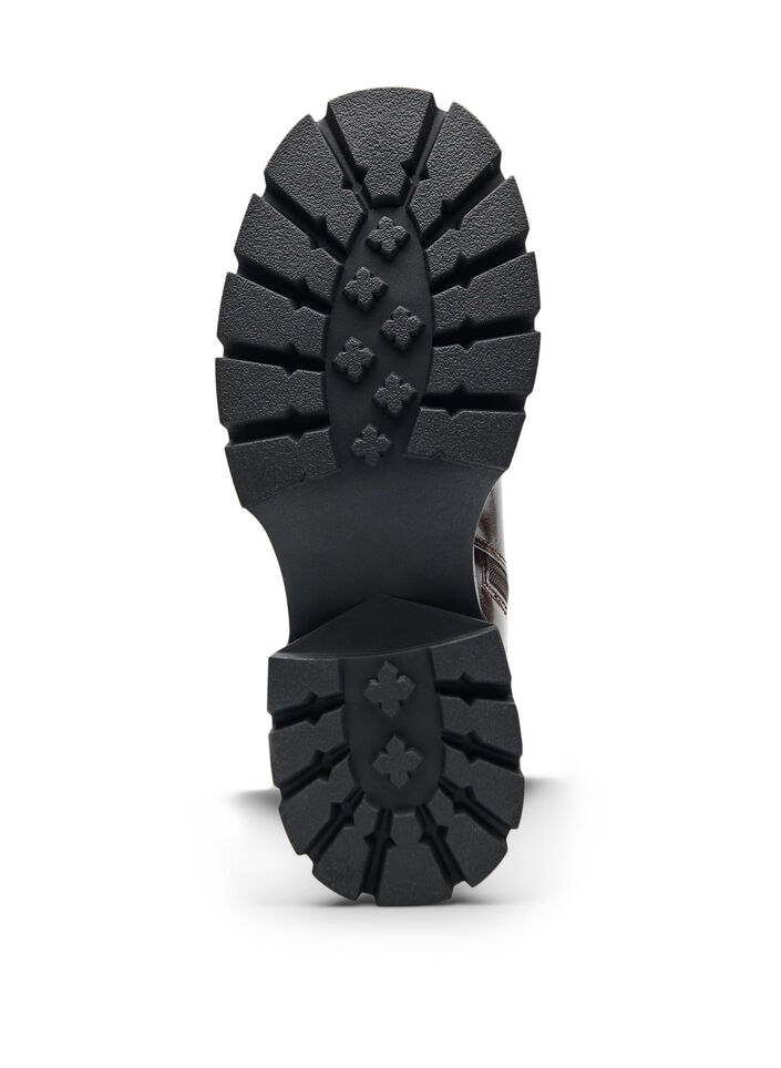 Langschaftstiefel mit leichter Crackle-Optik, Braun, Packshot image number 4