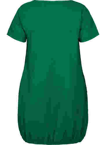 Kurzarm Kleid aus Baumwolle, Verdant Green, Packshot image number 1