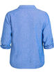 Bluse aus Leinen und Viskose mit 3/4-Ärmeln, Blau, Packshot image number 1