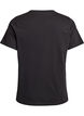 T-Shirt aus Baumwolle mit dekorativem Frontdetail, Schwarz, Packshot image number 1