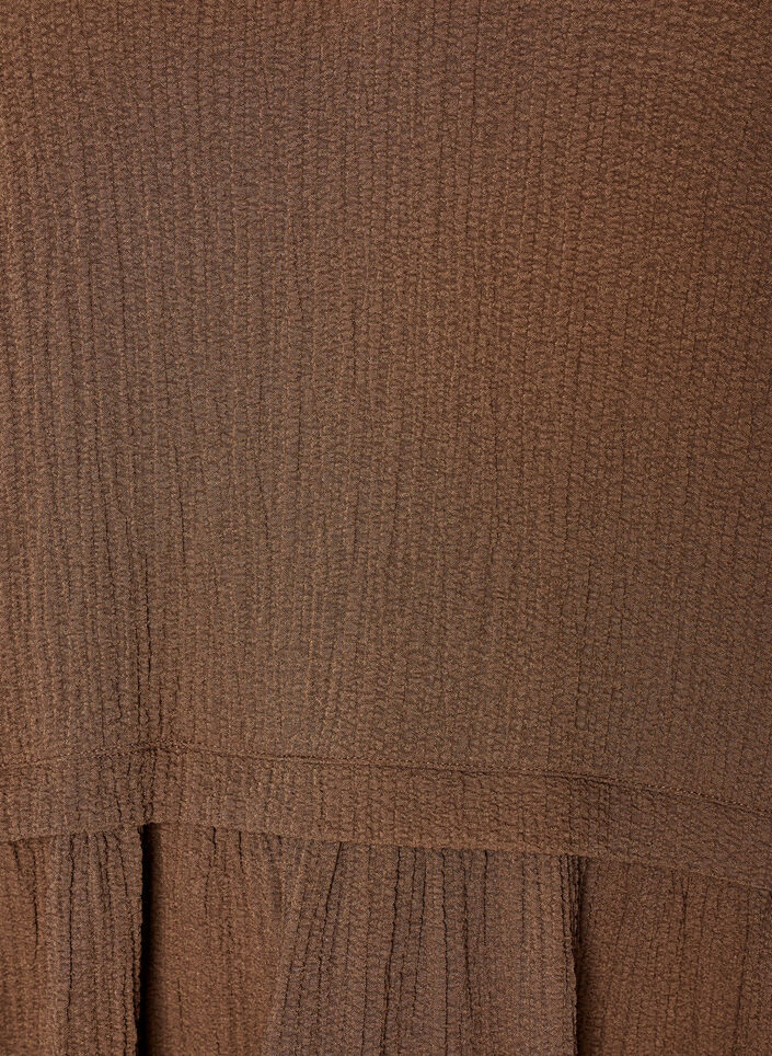 Tunika mit Crinkle-Struktur und 1/2-&Auml;rmeln, Braun, Packshot image number 2