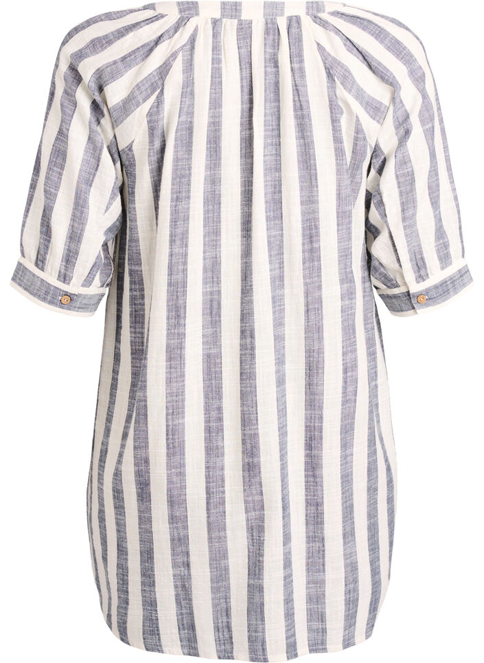 Tunika aus Baumwolle mit V-Ausschnitt, Beige, Packshot image number 1