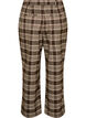 Karierte Hose mit weitem Bein, Braun, Packshot image number 1