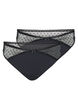 2er Pack G-String mit Mesh, Black, Packshot image number 0