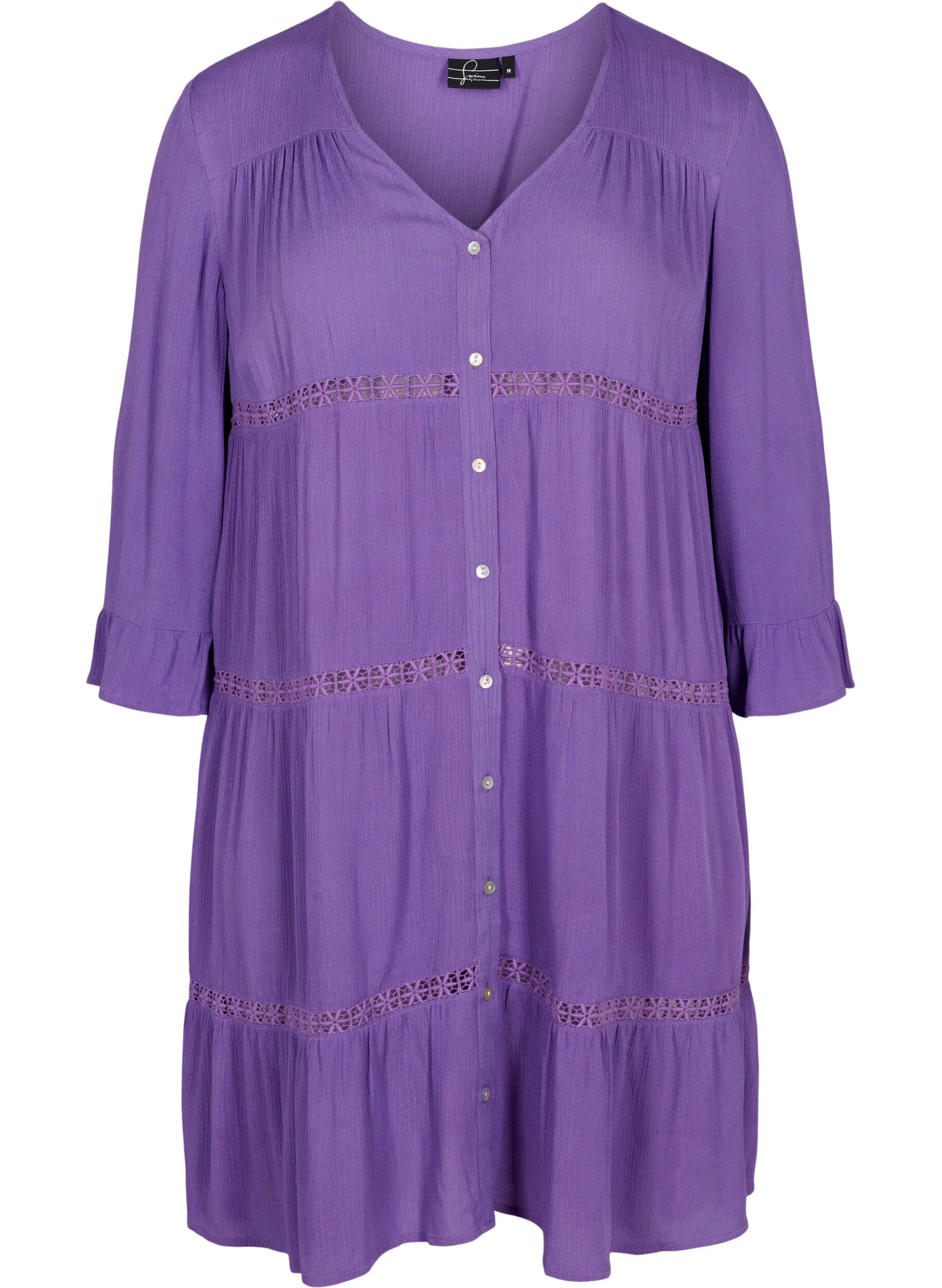 Zizzi Viskose Strandkleid, Royal Lilac, Packshot image number 0