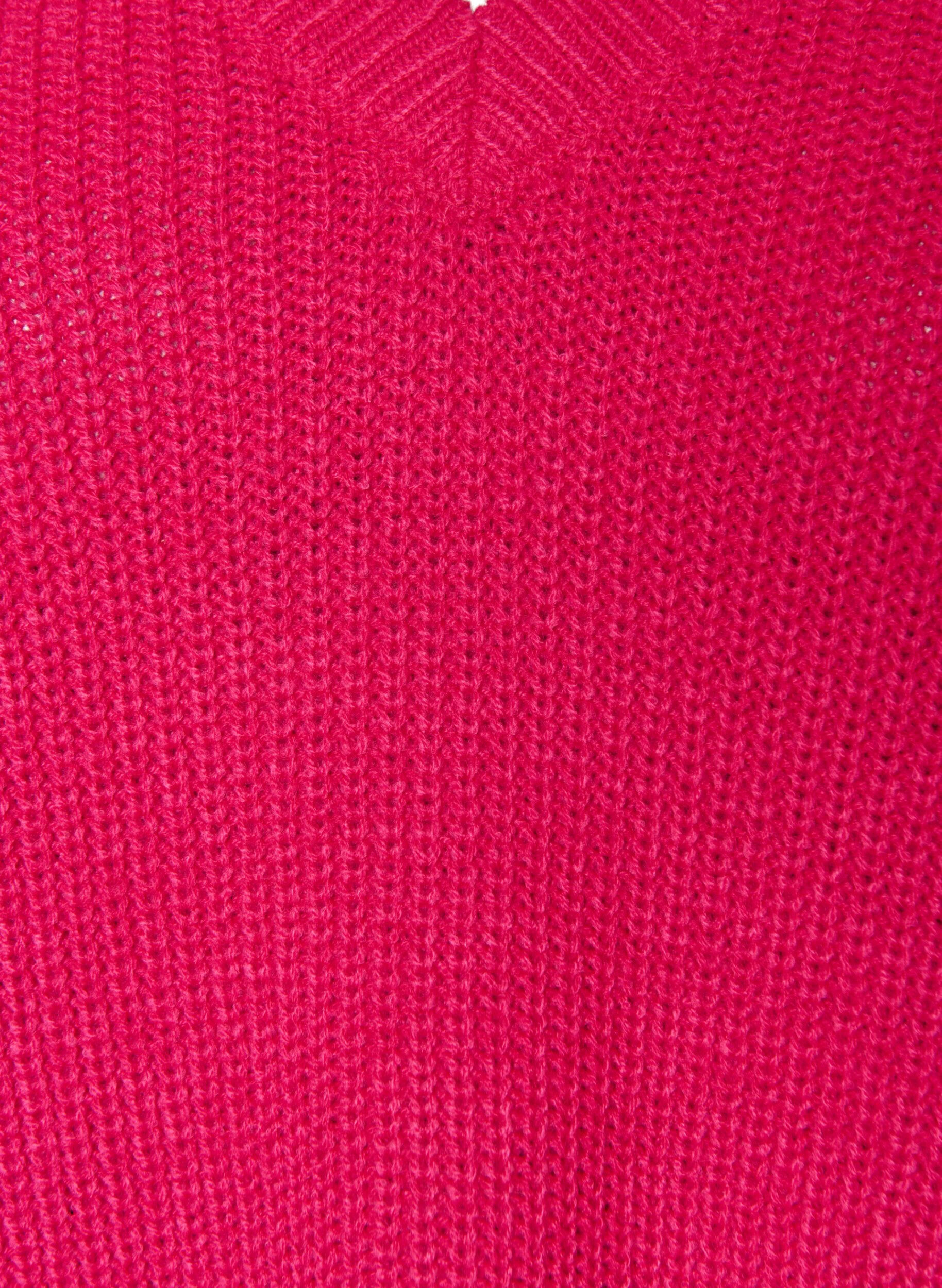 ZizziLange Bluse aus Rippstrick mit V-Ausschnitt, Pink, Packshot image number 2