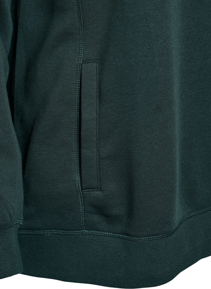 FLASH - Sweatshirt mit Stehkragen und Taschen, Gr&uuml;n, Packshot image number 3