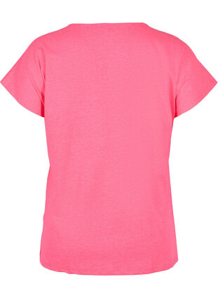 Neonfarbenes T-Shirt aus Baumwolle, Neon Pink, Packshot image number 1