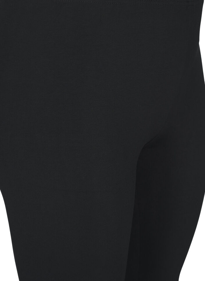 Basic-Leggings mit 3/4-Länge aus Viskose, Black, Packshot image number 2