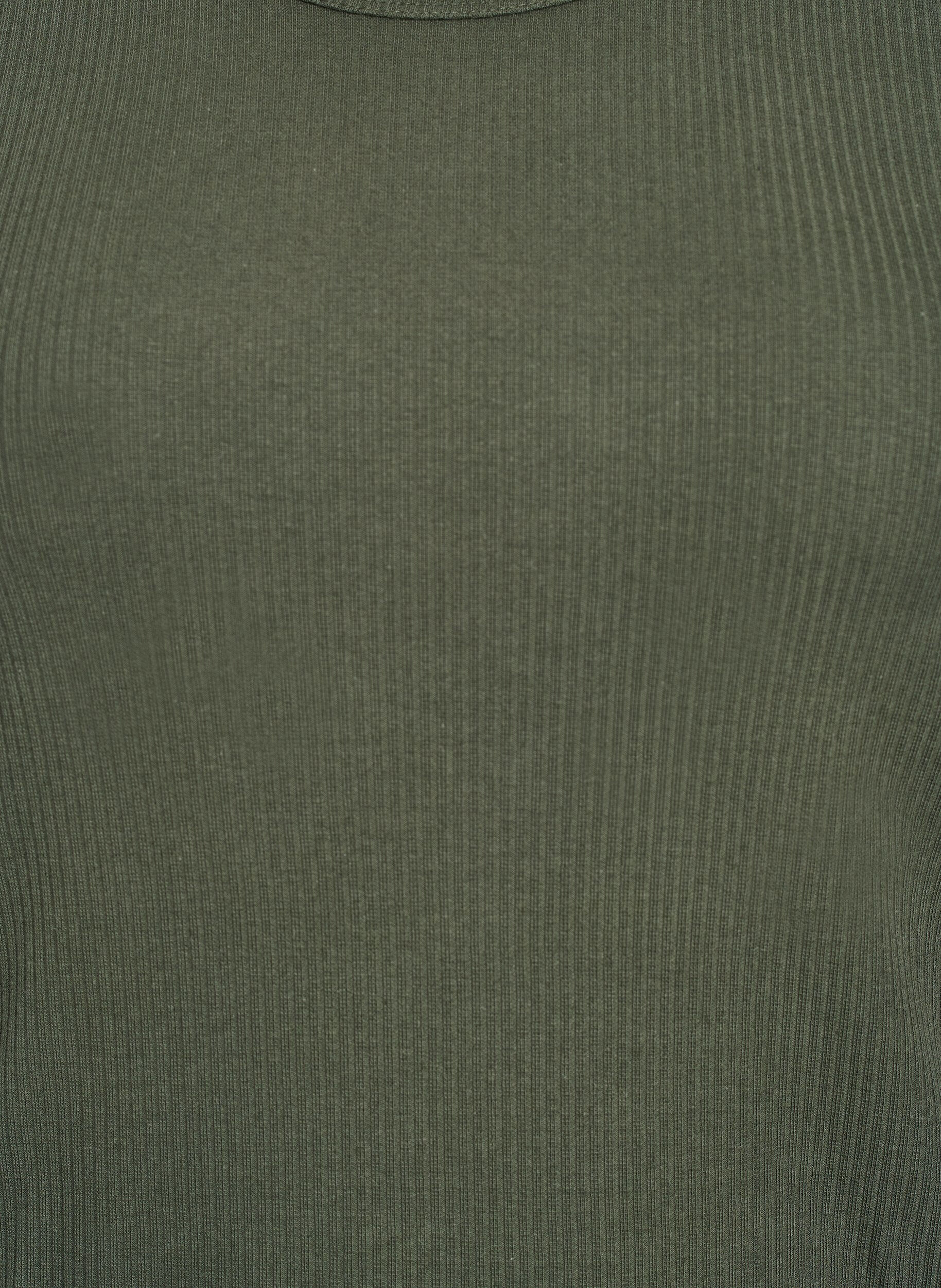 Zizzi T-Shirtkleid aus geripptem Jersey in Kniel&auml;nge, Gr&uuml;n, Packshot image number 2