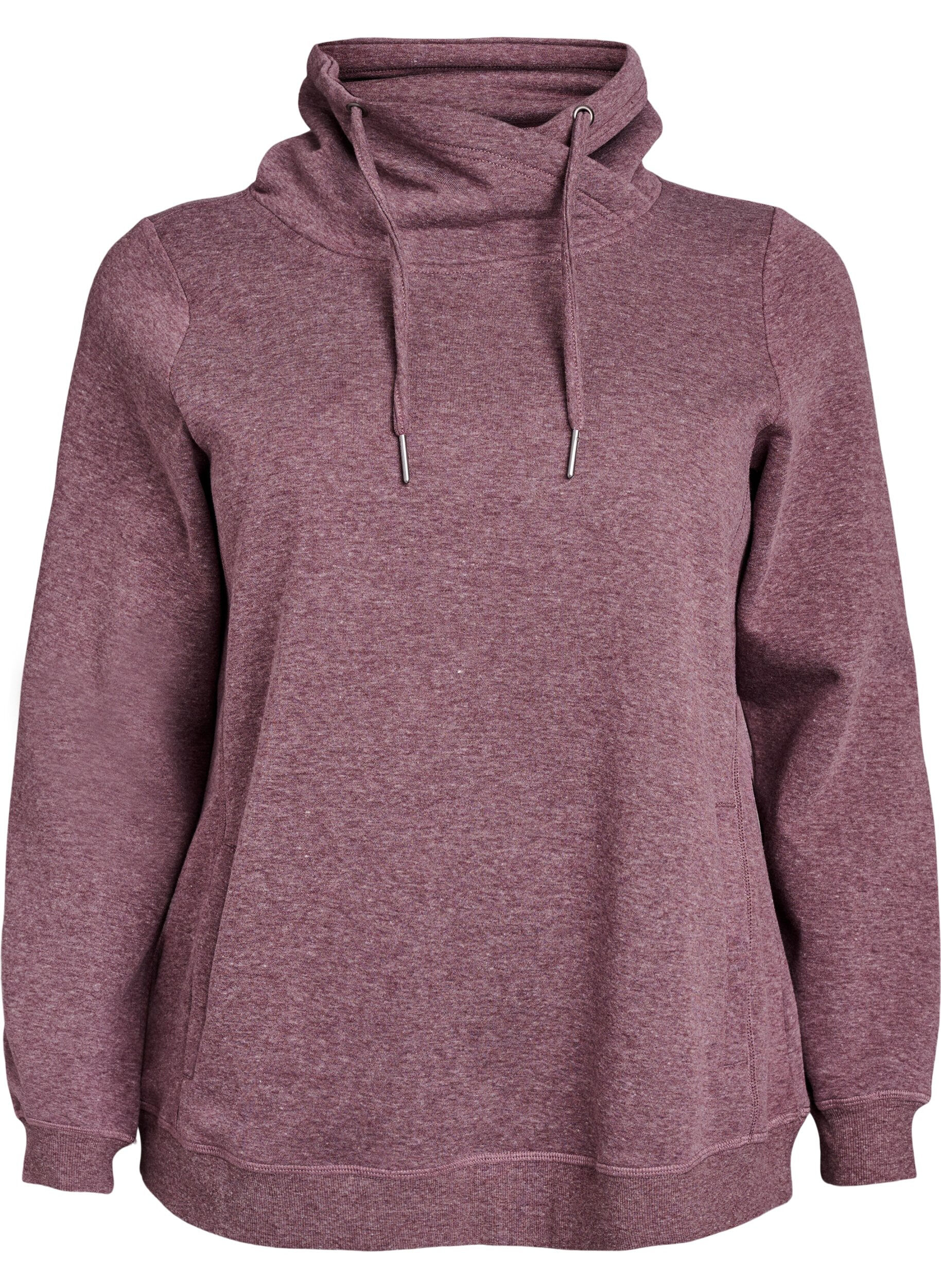 Zizzi FLASH - Sweatshirt mit Stehkragen und Taschen, Rot, Packshot image number 0