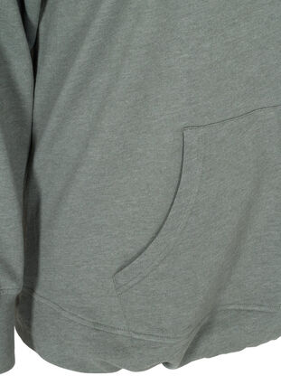 Meliertes Sweatshirt mit Kapuze und Tasche, Balsam Melange, Packshot image number 3