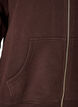 Sweatjacke mit hohem Kragen und Rei&szlig;verschluss, Braun, Packshot image number 3