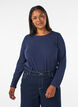 Basic Bluse aus Jersey mit langen &Auml;rmeln, Blau, Model image number 0