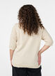 Fein gestrickte Bluse mit kurzen &Auml;rmeln, Beige, Model image number 2