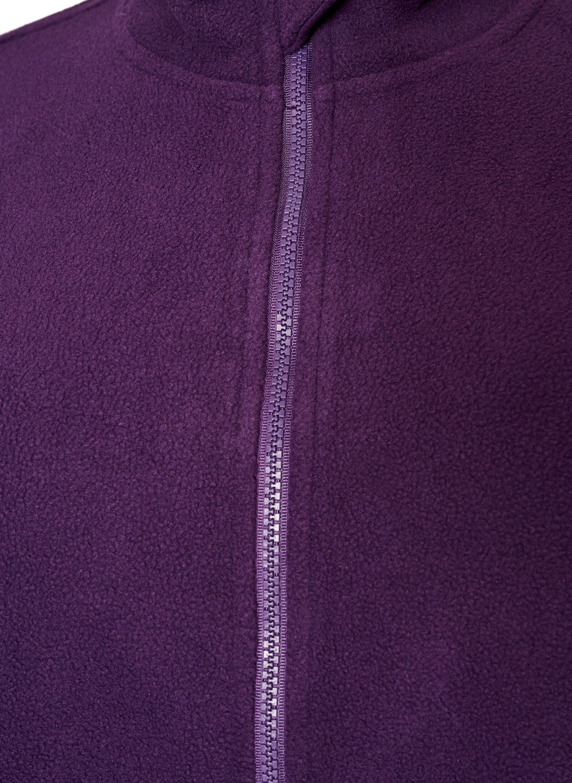 ZizziTop aus Fleece mit Rei&szlig;verschluss und hohem Kragen, Lila, Packshot image number 2