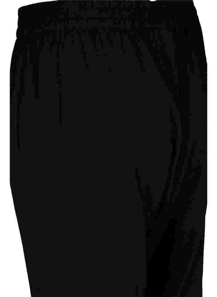 Lockere Hose aus Viskosemischung mit elastischen Abschlüssen, Black, Packshot image number 3