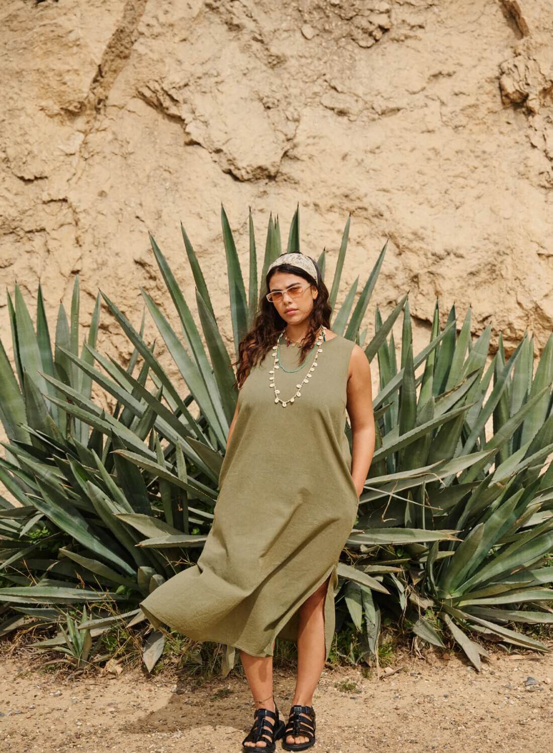 ärmelloses kleid leinen Clearance