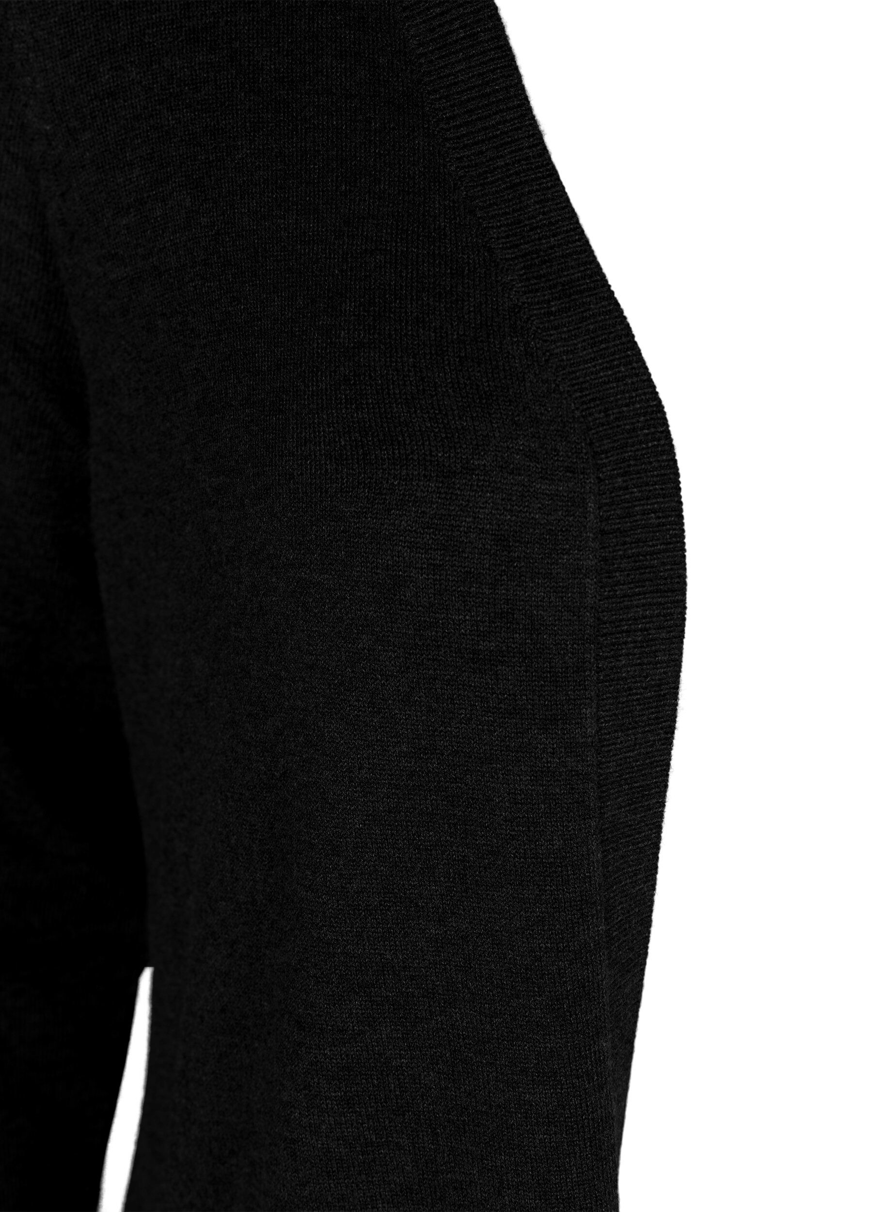 ZizziLange Strickjacke aus einer Viskosemischung, Schwarz, Packshot image number 2