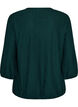 Bluse mit Struktur und 3/4-&Auml;rmeln, Gr&uuml;n, Packshot image number 1