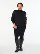 Kurzer Strickrock mit breitem Bund, Schwarz, Model image number 0