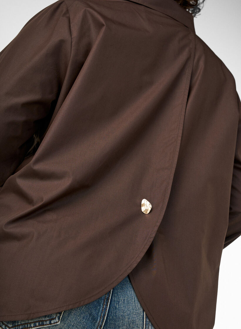Hemd mit dekorativem R&uuml;ckendetail, Braun, Model image number 3