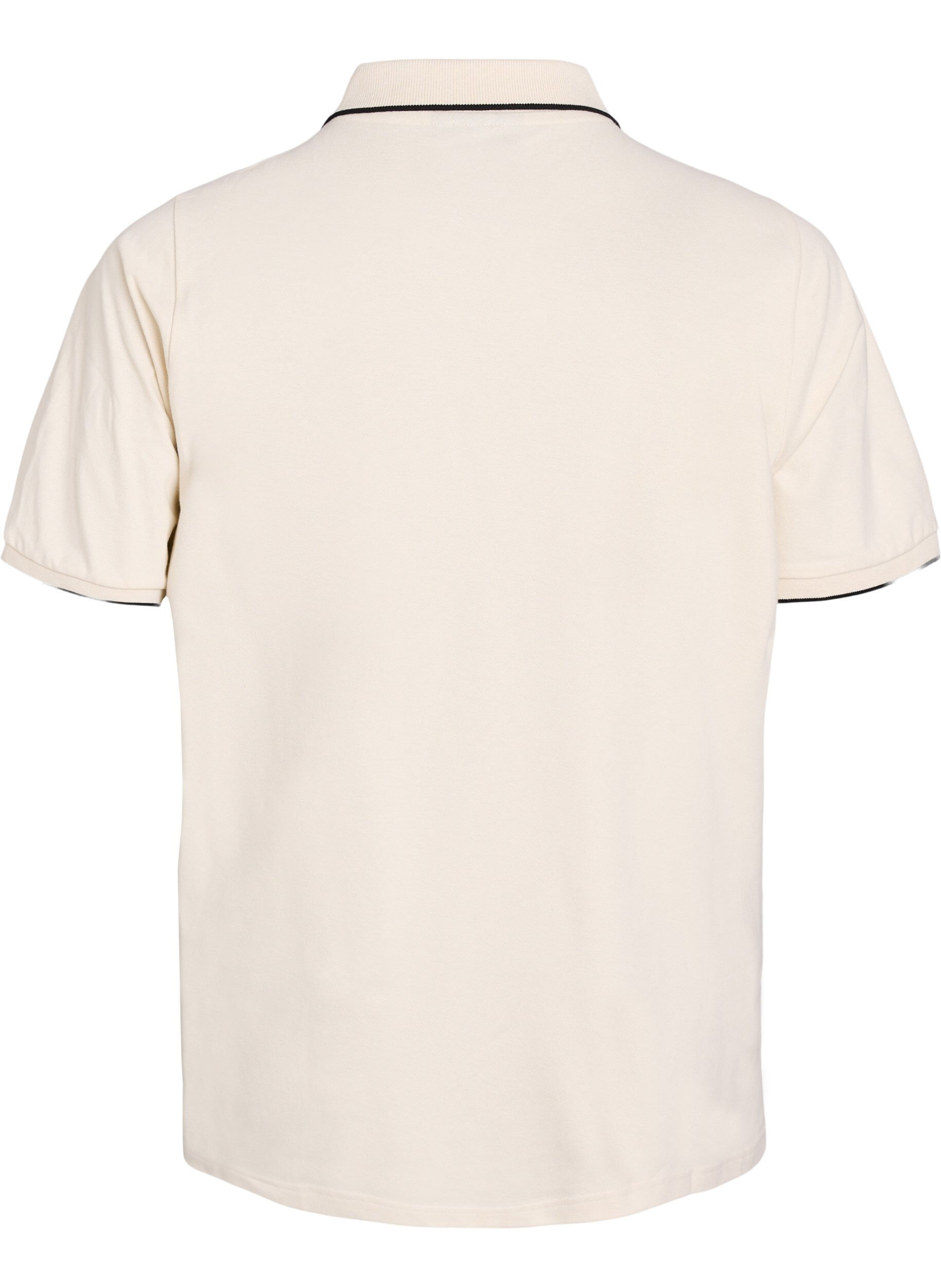 Zizzi Poloshirt mit kurzen &Auml;rmeln, Beige, Packshot image number 1