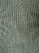Lange Rippstrickbluse mit V-Ausschnitt, Gr&uuml;n, Packshot image number 2